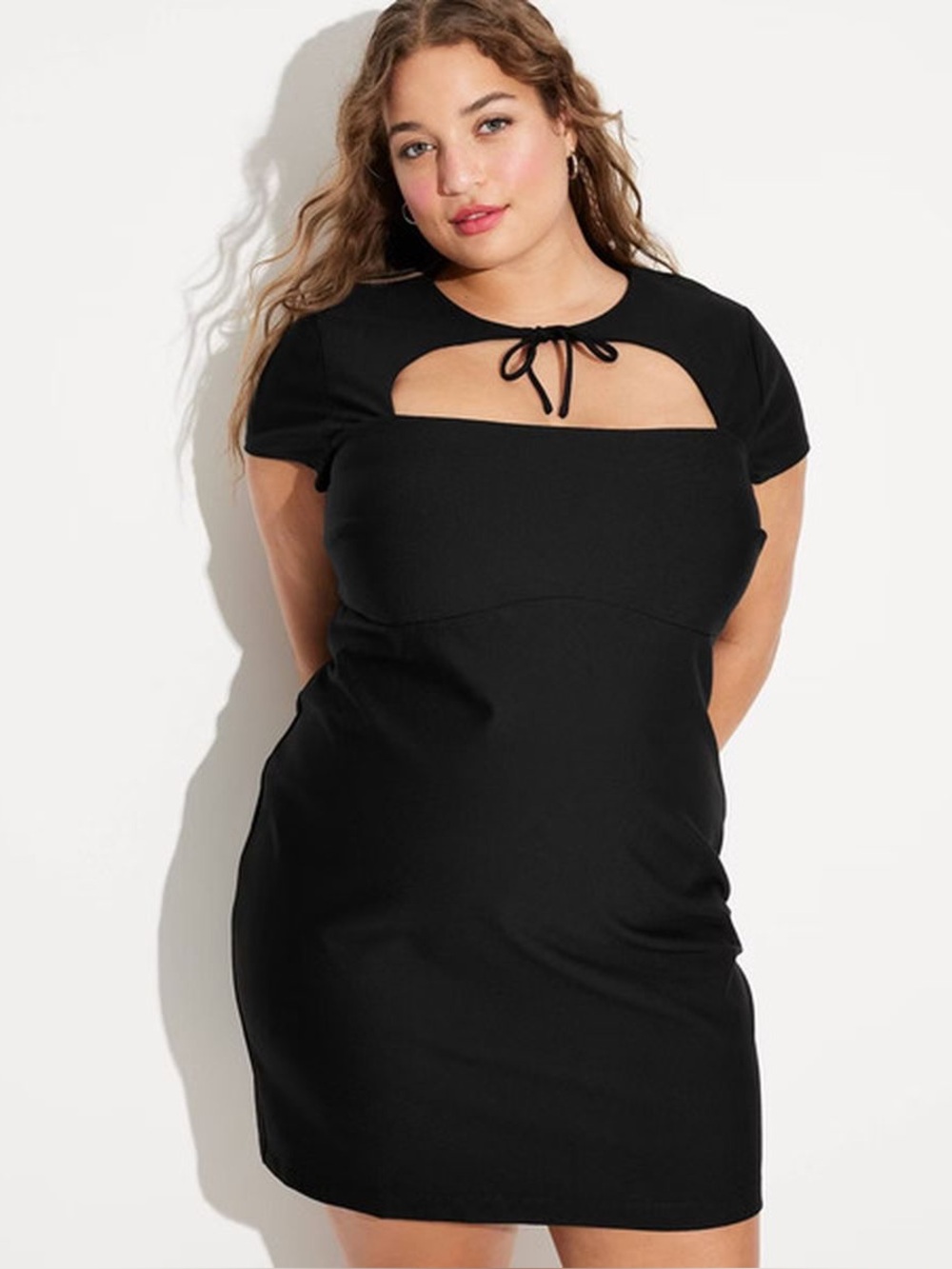 NWOT Wild Fable Key Hole Mini Dress-Size XL-Black